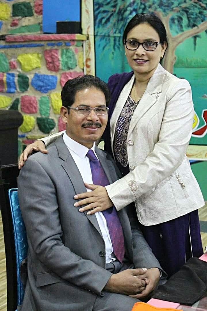 Pastor Munawar Peter with his wife